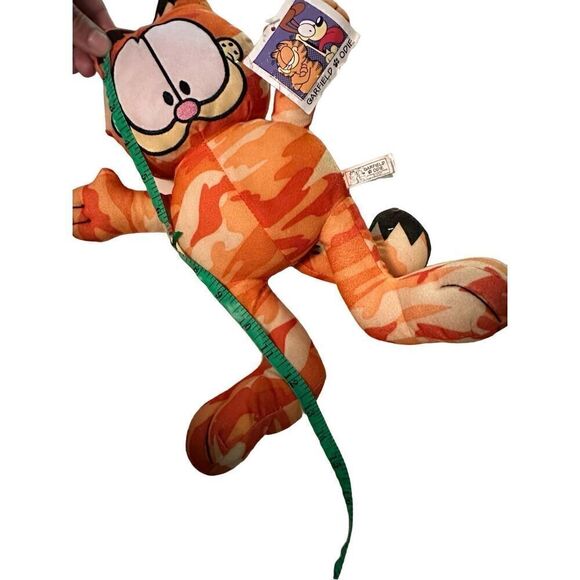 Vintage Y2K Garfield Push with Tags Camouflage Look 13” Retro - Picture 11 of 11